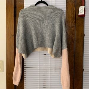 Nasty Gal color block cropped sweater